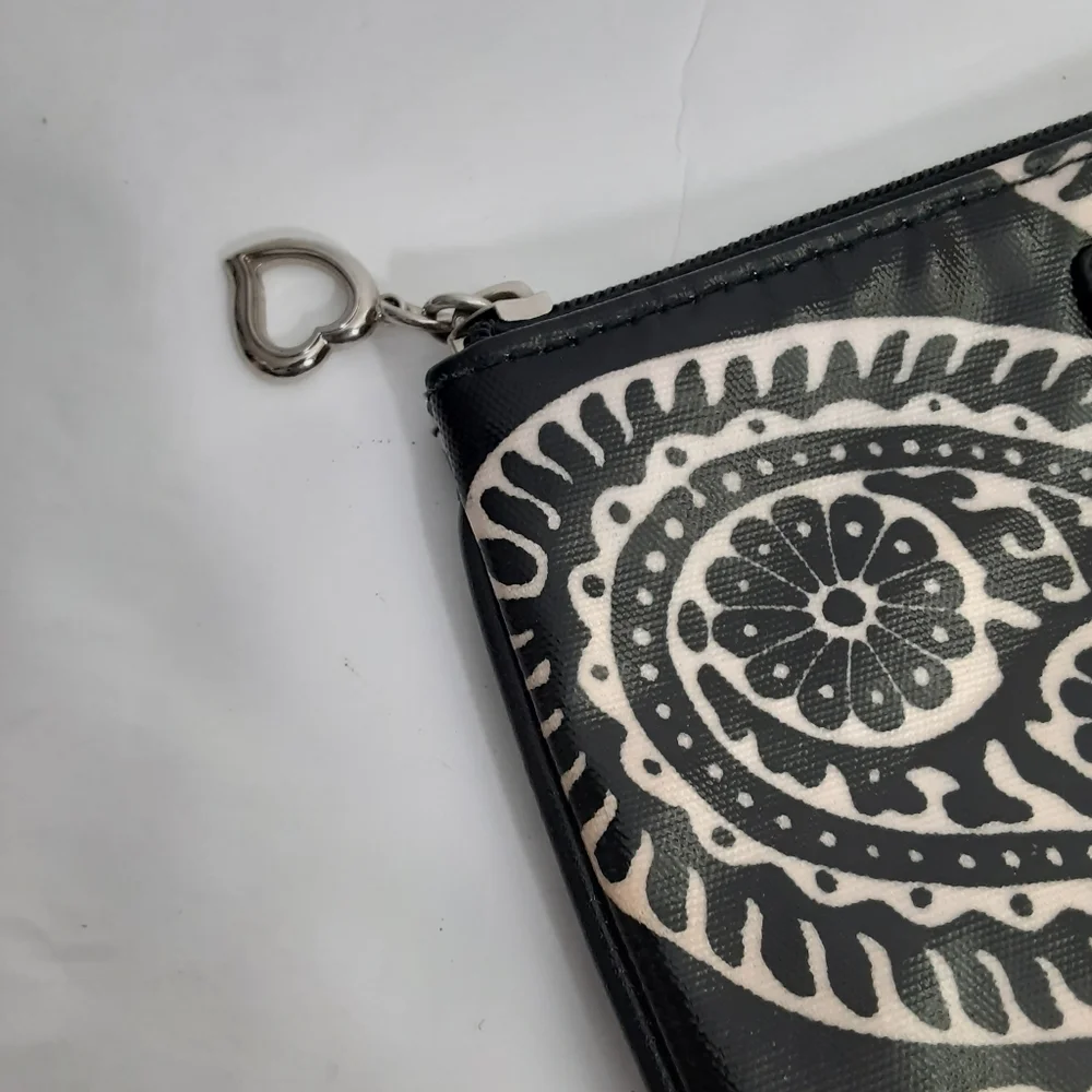 Gigi Hill Los Angeles black print makeup bag
